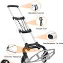 Folding Hand Truck, Dolly Cart with Wheels Foldable, Lightweight Aluminum Luggage Cart Portable Collapsible Trolly for Utility Cart, Hand Trucks for Moving Travel Shopping Airport Office