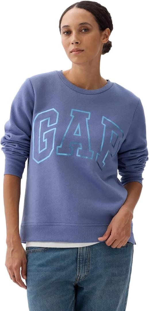 GAP Women's Pull-on Logo Crew Sweatshirt (Large)