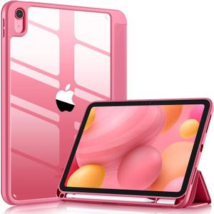Wenlaty Compatible with iPad (A16) 11th Generation Case 11 Inch 2025, for iPad 10th Generation Case 10.9 Inch 2022 with Pencil Holder, Trifold Stand Protective Cover, Auto Wake/Sleep, Watermelon Pink