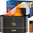 Flame Diffuser Mist Humidifier Aromatherapy Diffuser with Waterless Auto-Off Protection for Spa Home Yoga OfficeBlack