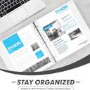 3 Ring Binder 1 Inch, PANDRI 12 Pack 1-Inch Binder Fits Letter Size 8.5'' x 11'' Paper, Versatile Binders for Office Home School, 2 Pockets, White