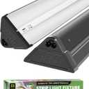 LUCKY HERP T5 Reptile Light Fixture Combo Kit 24W (New Upgrade), UVB Reptile Light Fixture with Desert UVB 10.0 22" Fluorescent Tube, UVA UVB Reptile Light for Lizard, Bearded Dragon, Tortoise