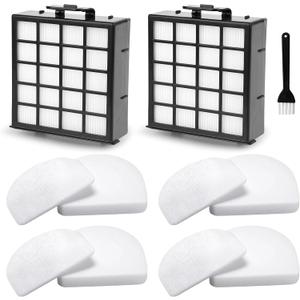 AZ4002 Replacement Filter for Shark POWERDETECT Upright Vacuum Cleaner AZ4000 AZ4000C AZ4002 AZ4002W, 2 HEPA Filters and 4 Foam & Felt Filters, Part XFFKAZ4000 XHFAZ4000