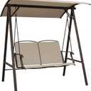 Garden Winds Durable 350 Replacement Canopy Top Compatible with Two Person Sling Swing Model SW-RK939 - Beige