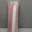 9 Pcs 17" Pampas Grass Pink White Decor Faux Dried Fluffy Fake Small Light Pink Pompas Artificial Pompous Short Stems Bouquet Flower Vase Filler Home Wedding Room Wall Decoration