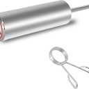 Weight Stack Pin Extender - 10mm & 8mm Dual Fit, Secures Olympic Plates, 6 Magnet Anchoring, Up to 130lbs Capacity, Cable Machine & Home Gym (Steel)