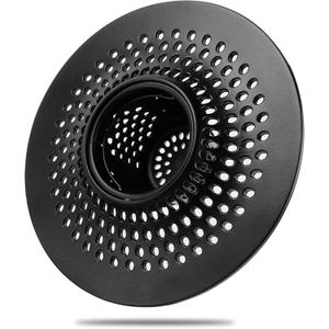 MFTEK Drain Hair Catcher Tub Drain Protector, Stainless Steel Bathtub Shower Drain Hair Stopper Strainer Trap for Shower Bathroom Sink to Catch Hair , Black 