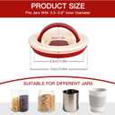 3 x 2-Pack Airtight Food Storage Container Lids, Easy-Open Universal Fit Replacement Covers for Seniors & People with Arthritis, Suitable for DIY Production of Ceramic and Glass Sealed Cans