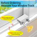 ZRFCXE Window Locks,4 Pack Sliding Window Locks with Key for Vertical & Horizontal Sliding Windows Doors,Easv to Install,Adjustable Security Window Lock for Patio Bedroom Home and Office (Silver)
