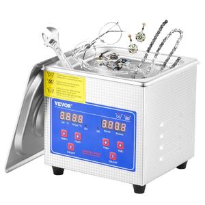 VEVOR 1.3L Professional Ultrasonic Industrial Cleaner with Digital Timer 40kHz Excellent Ultrasonic Cleaning Machine 110V for Jewelry Watch Ring Coin Diamond Eyeglasses Small Parts Cleaning