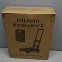 Folding Hand Truck Lightweight Hand Truck Dolly Foldable,Luggage cart with 4 Rotate Wheels, Utility Cart with Adjustable Handle,Collapsible Dolly for Moving (Black)