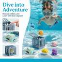 Underwater Dive Rescue Toys, 4PCS Pool Diving Toys with Storage Fish Box & Colorful Animal Sinkies, Fun Underwater Search Game for Swimming Training, Summer Pool Outdoor Beach Party