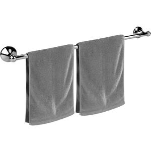 Ntipox Antique Bathroom Towel Bar Polished Chrome, 24 Inch Towel Racks for Bathroom Wall Mounted, Bathroom Towel Holder, Home Decor Towel Rod Chrome