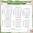 9 Pcs 3 Each of 5'', 6.5'', 7'' Clear Self Watering Plant Pots, Transparent African Violet Pots with Drainage Holes Plastic Wick Flower Planters for Indoor Flowers, Spider Plant, Orchid Pot