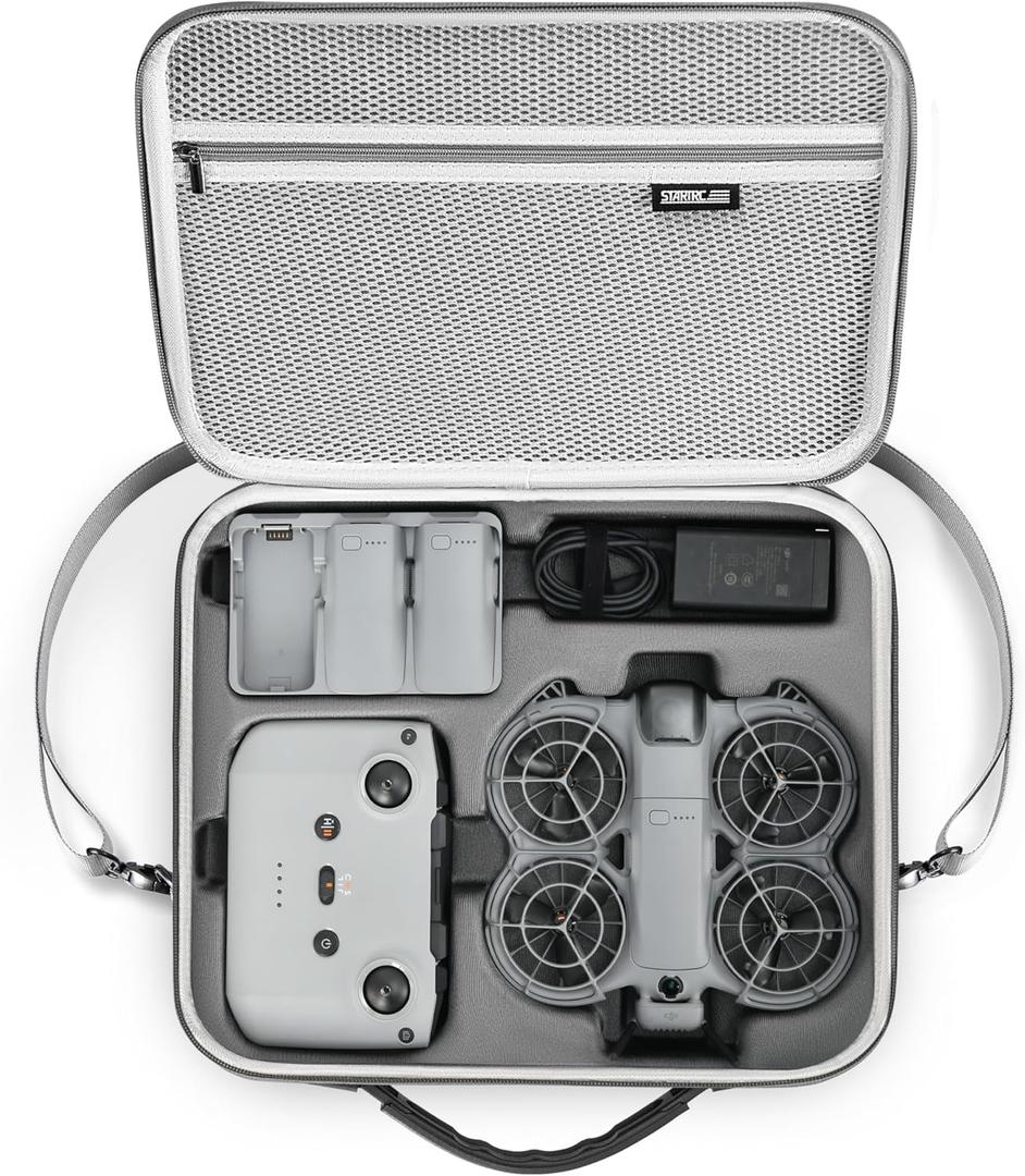 Startrc Carrying Case for DJI Neo 2 Accessories, Portable PU Protective Shoulder Bag for DJI Neo 2 Fly More Combo, Compatible with RC-N3/RC-N Remote Controller