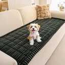 MEETSKY Green Couch Covers for 2 Cushion Sofa, Non Slip Sofa Cover for Dogs Washable, Soft Sofa Slipcovers Couch Protector Pet Friendly Dog Mat for Couches and Sofas, 27.6" x 70.9"