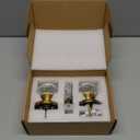 Antique Brass Door Knobs Glass Door Knobs Interior with Lock, Vintage Crystal Privacy Octagon Door Knobs for Bedroom Bathroom