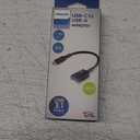 PHILIPS 6 Inch USB-C to USB-A 3.1 Female Adapter, USB-A 3.0 Port, 5 Gbps Transfer Speed, 15W Charging, for iPhone 15/Pro/Max, Galaxy S23/S22/Ultra, Google Pixel, iPad Air/Pro, Black, SWU7113A/27