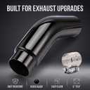 Universal 5 to 6 Inch Exhaust Elbow with Clamp - Black Powder Coated Diesel Exhaust Tip, 5" Inlet 6" Outlet, Fits Pickup Trucks, Cars & Diesel