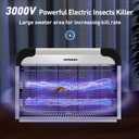 20W Electric Bug Zapper, Indoor Fly Insect Killer with 3000V Grid, UV Light, Mosquito Gnat Zapper w 2 Replacement Bulbs for Home, Kitchen, Restaurant, Garage 2pc