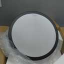 LED Flush Mount Ceiling Light, 15 inch, 24W Dimmable 3000K 4000K 5000K Matte Black Modern Round Ceiling Light Fixture for Kitchen, Hallway, Bathroom, Stairwell, LMS-054