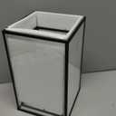 Phosphor Hurricane Camdle Holder Set of 2 Pieces, Black Glass Candle Holder for Wedding, Party, Holiday.