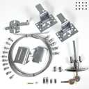 Garage Door Lock Kit with Spring Latch and Keyed Handle for Single/Double Garage Door