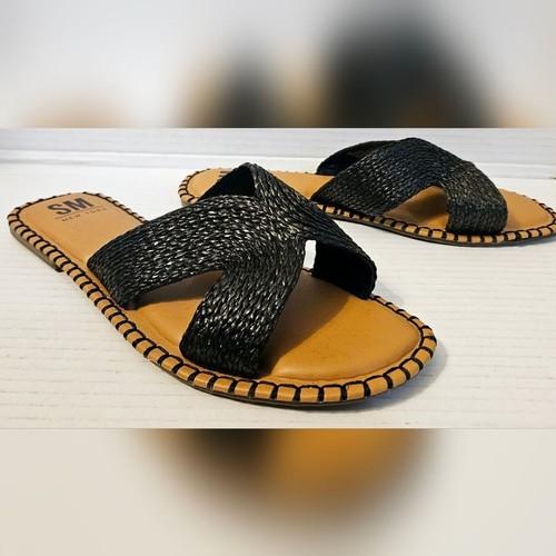 SM New York Women's Bria Flat Woven Sandals 6