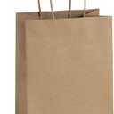 BagDream Gift Bags 100Pcs 5.25x3x8 Small Kraft Paper Gift Bags with Handles Bulk, Brown Paper Sacks for Small Business, Retail, Merchandise, Wedding Birthday Party Favor