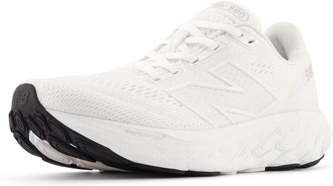 New Balance Women's W880v14 Running Shoe (11 X-Wide, White Grey)