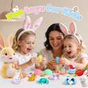 Prefilled Easter Eggs - 24Pcs 3D Printed Surprise Eggs with 3D Animals Toys Capsule Vending Machine Toy Easter Eggs Filled Gifts for Boys Girls Kids