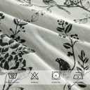 VOGOL Floral Valance for Kitchen Windows, Black Butterfly Pattern Light Filtering Valances for Living Room, Rod Pocket Window Treatment for Farmhouse, 42 x 18 Inches, 1 Panel