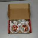 Christmas Window Curtain Lights 9.8ft LED Ring Lights with Ornaments, 10 Tree String Lights, 8 Modes USB Powered, Indoor Outdoor Hanging Decor for Home Garden Wedding Party (Warm White Light)