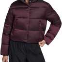 Champion womens Cropped Puffer Jacket,L