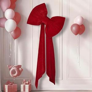 Muoxi Large Bow Big Coquette Bow Giant Bow for Backdrop Party Wedding Birthday Baby Shower Room Wall Decor Christmas Tree Decoration (Burgundy)