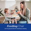 Chicco Zest 4-in-1 Folding High Chair, Feeding Chair, Toddler Chair and Youth Stool, Multi-Use Easy Clean High Chair, Seasalt/Grey