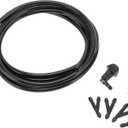 Windshield Washer Nozzle Kit, Front Windshield Spray Nozzles Wiper Spray Washer Jet with Fluid Hose for Honda Odyssey 3.5L V6-Gas Black, 1 Set
