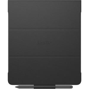 Amazon Kindle Scribe Leather Folio Cover with Magnetic Attach, Sleek Protective Case (Black)