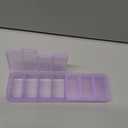 Extra Large Weekly Pill Organizer, 7 Day Daily Pill Box Case Arthritis Friendly, Silkscreen Printed Medicine Container with Clear Lid for Vitamins, Fish Oils or Supplements (Purple)