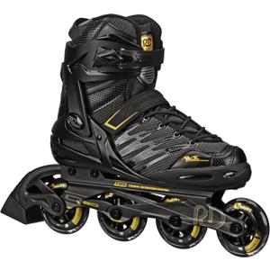 Roller Derby AERIO Q-60 Men's Inline Skates (US 11/UK 10, Black/Gold)