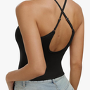 Women's Sexy Halter Backless Tank Top Sleeveless Summer Y2K Basic Going Out Fitted Cami Crop Tops, L