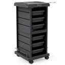 TASALON Salon Trolley - Space Saving Rolling Cart for Extra Storage - 6-Tray Multipurpose Salon Cart - Tattoo Tray (Black)