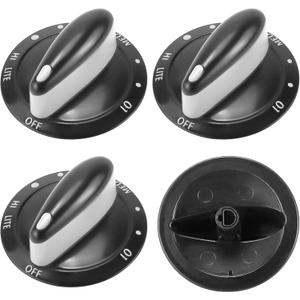 AMI PARTS 4 Pack 74011287 Gas Range Burner Knob Black Compatible with Maytag Gas Stove knobs AP4100044, PS2088607, 74011287(4 Pack)