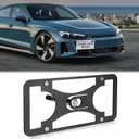 Front Bumper License Plate Mount Compatible with Audi Q4 e-Tron 2022-2026, Not Compatible with The e-tron GT, No Drill Front License Plate Frames Tow Hook License Plate Bracket Holder Car Accessories, Q4 e-Tron 2022-2026