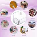 6 Pack Nail Polish Rack,Clear Acrylic Nail Polish Organizer Wall Mounted Shelf,Nail Polish Holder Organizer with Removable Anti-slip End Inserts,Clear Acrylic Shelves Nail Supplies Display 90 Bottles