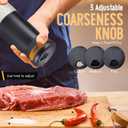 The Original Salt and Pepper Shakers set - Black & White - Spice Dispenser with Adjustable Pour Holes - Stainless Steel & Glass - Set of 2 Bottles