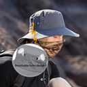 Fishing Hat for Men Women, Wide Brim Summer Safari Hat, UDF 50+ UV Protection Sun Hats, Bucket Hiking Beach Hat (Gray)