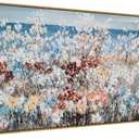 Yihui Arts Framed Flower Canvas Wall Art Enhance Home Decor, 48"L x 24"W