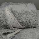 KIXINWA Large Round Area Rug for Living Room, 6x6 Fluffy Soft Circle Rugs for Bedroom, Washable Plush Shaggy Indoor Floor Bedside Kids Girls Nursery Room Circular Carpet, Home Decor Aesthetic, Grey