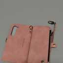 Defencase Compatible with Samsung Galaxy S23 Case Wallet with RFID Blocking Card Holder for Women Men, PU Leather Magnetic Snap Flip Zipper Strap Wallet Phone Case Fit for Galaxy S23 5G 6.1", Pink (Airy Rose Pink)